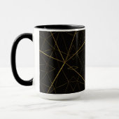 Goldene Linien Schwarz & Gold Tasse (Links)