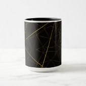 Goldene Linien Schwarz & Gold Tasse (Zentrum)