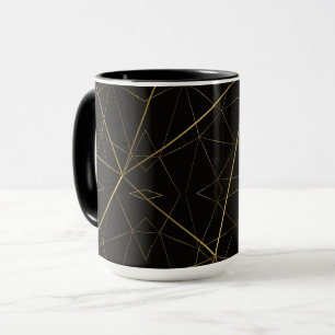 Goldene Linien Schwarz & Gold Tasse