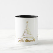 Goldene Linienkunst-Christbaum Tasse (Zentrum)