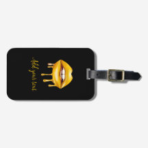 goldene Lippen, gürtelndes Muster