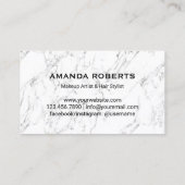 Goldene Lippen Modern Türkis Marmor Visitenkarte (Rückseite)