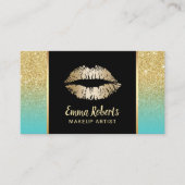 Goldene Lippen, Paddeln, Glitzer Visitenkarte (Vorderseite)