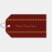 Goldene Lippengrenze + Ihr Hintergrund & Text Geschenkanhänger (Rückseite Horizontal)