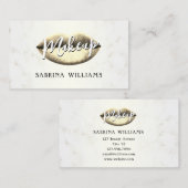 Goldene Lips-Make-up-Künstler Visitenkarte (Vorne/Hinten)