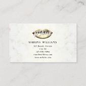 Goldene Lips-Make-up-Künstler Visitenkarte (Rückseite)