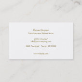 Goldene Lipstick Makeup Artist Beauty Salon Visitenkarte (Rückseite)