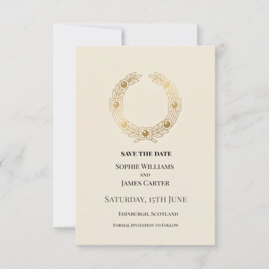 Goldene Lorbeer-Hochzeit Save The Date (Vorderseite)