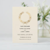 Goldene Lorbeer-Hochzeit Save The Date (Stehend Vorderseite)