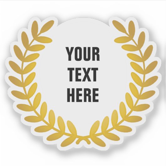 Goldene Lorbeerauszeichnung: Worte hinzufügen Aufkleber (Vorderseite)