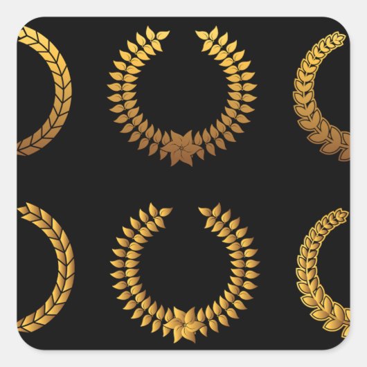 Goldene Lorbeerkranz Aufkleber (Vorderseite)