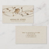 Goldene Lotos-Blume auf Leinwand Visitenkarte (Vorne/Hinten)