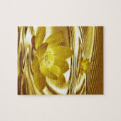 Goldene Lotus-Blume Puzzle (Horizontal)