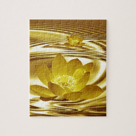 Goldene Lotus-Blume Puzzle (Vertikal)
