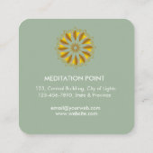 Goldene Lotus Blume Yoga Holistische Medizin Quadratische Visitenkarte (Rückseite)