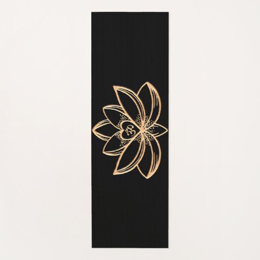 Goldene Lotus Yogamatte (Vorderseite)