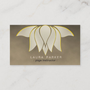 Goldene Lotusblume Yoga-Lehrer Meditation Visitenkarte