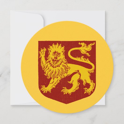 Goldene Löwen auf der Roten Schildkröte Einladung (Vorderseite)