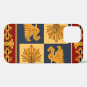 Goldene Löwen: Jugendstil-Schal-Design Case-Mate iPhone Hülle (Rückseite (Horizontal))