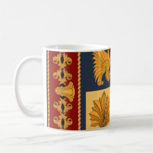 Goldene Löwen: Jugendstil-Schal-Design Kaffeetasse