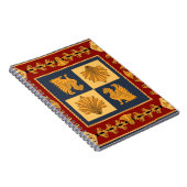 Goldene Löwen: Jugendstil-Schal-Design Notizblock (Rechte Seite)