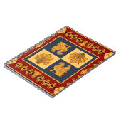 Goldene Löwen: Jugendstil-Schal-Design Notizblock (Linke Seite)