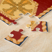 Goldene Löwen: Jugendstil-Schal-Design Puzzle (Seite)