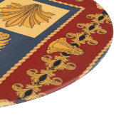 Goldene Löwen: Jugendstil-Schal-Design Schneidebrett (Ecke)