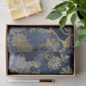 Goldene Löwen und Blume auf Lila Decoupage Seidenpapier (Geschenk)