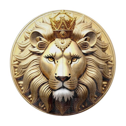 Goldene Löwenmedaille mit Krone Schneidebrett (Vorderseite)