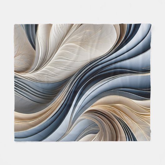 Goldene Luft - Weich blauer und goldener Faden Abs Fleecedecke (Vorderseite (Horizontal))