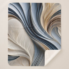 Goldene Luft - Weich blauer und goldener Faden Abs Sherpadecke