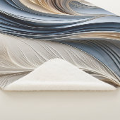 Goldene Luft - Weich blauer und goldener Faden Abs Sherpadecke (3/4)