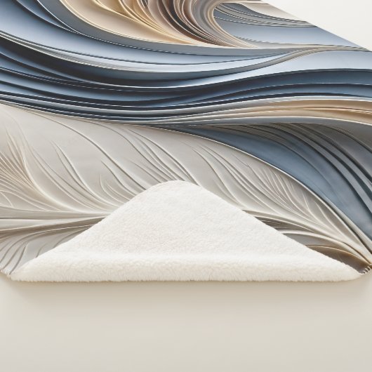 Goldene Luft - Weich blauer und goldener Faden Abs Sherpadecke (3/4)