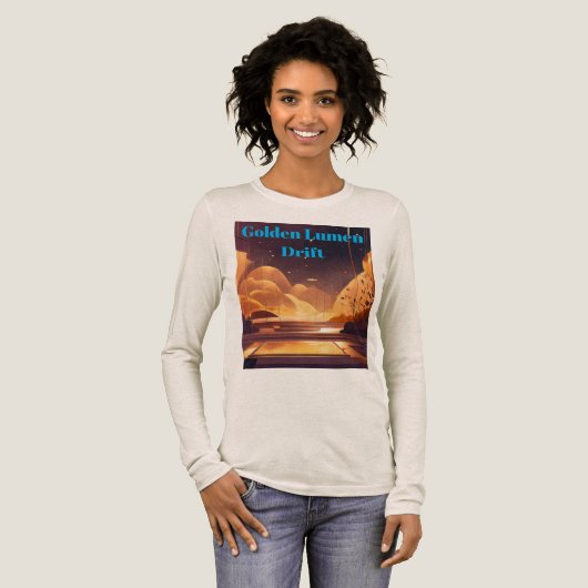 Goldene Lumen-Drift Tri-Blend Shirt (Volle Vorderseite)