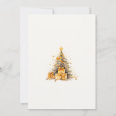 Goldene Luxus-Weihnachtsfeier Einladung (Rückseite)