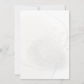 Goldene Luxusgrün Blumen Chic Elegante Hochzeit Einladung (Rückseite)