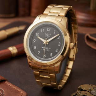 Goldene Luxusuhr   Klassisches Numeral-Zeitstück Armbanduhr