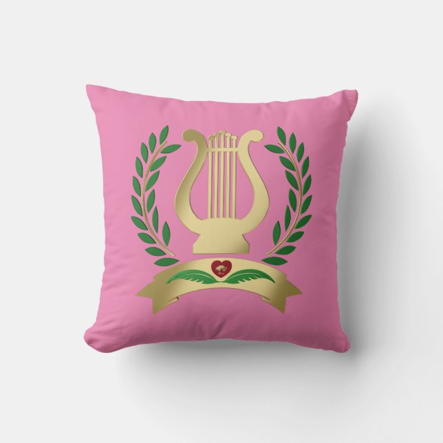 Goldene Lyre Kissen (Vorderseite)
