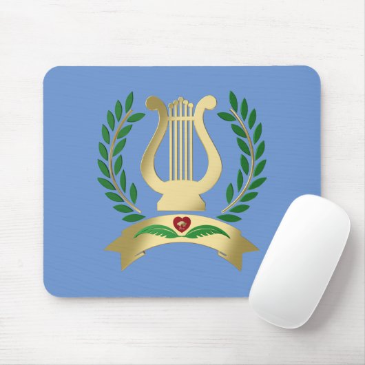 Goldene Lyre Mousepad (Mit Mouse)