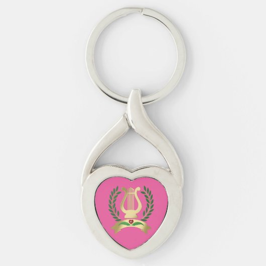 Goldene Lyre Schlüsselanhänger (Vorderseite)