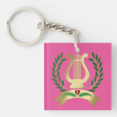 Goldene Lyre Schlüsselanhänger (Vorderseite)