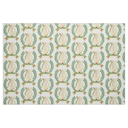 Goldene Lyre Stoff (Fat Quarter (45,7 x 55,9 cm))