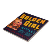 Goldene Mädchen-Äpfel Fliese (Seite)