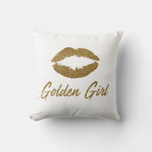 Goldene Mädchen-Kissen Kissen