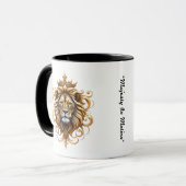 "Goldene Mähnenmajestät" Tasse (Vorderseite Links)