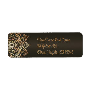 Goldene Mandala Bronze Braun Glam Moderne Hochzeit