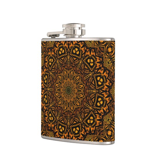 Goldene Mandala Flachmann (Links)