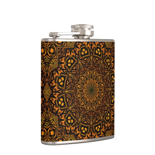 Goldene Mandala Flachmann (Rechts)