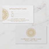 Goldene Mandala-Herzen und Wirbel Terminkarte (Vorne/Hinten)